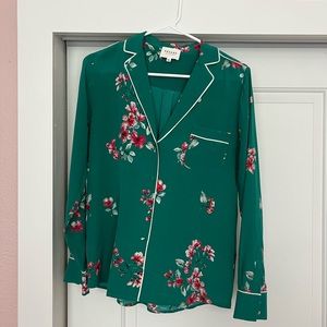 Sezane Floral PJ-style Blouse
